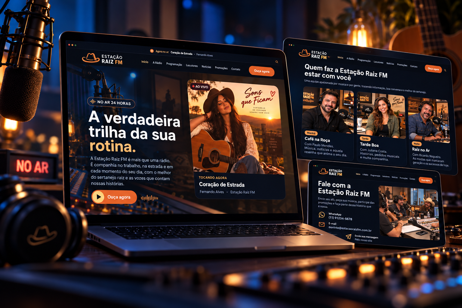 Exemplo de solução para comunicação e mídia